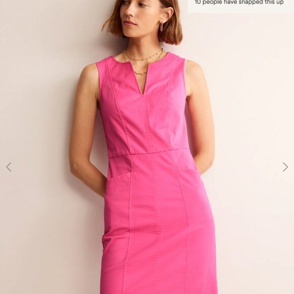 Boden Dresses & Skirts - EUC Boden Helena Hot Pink Chino Sheath Dress, Size 12